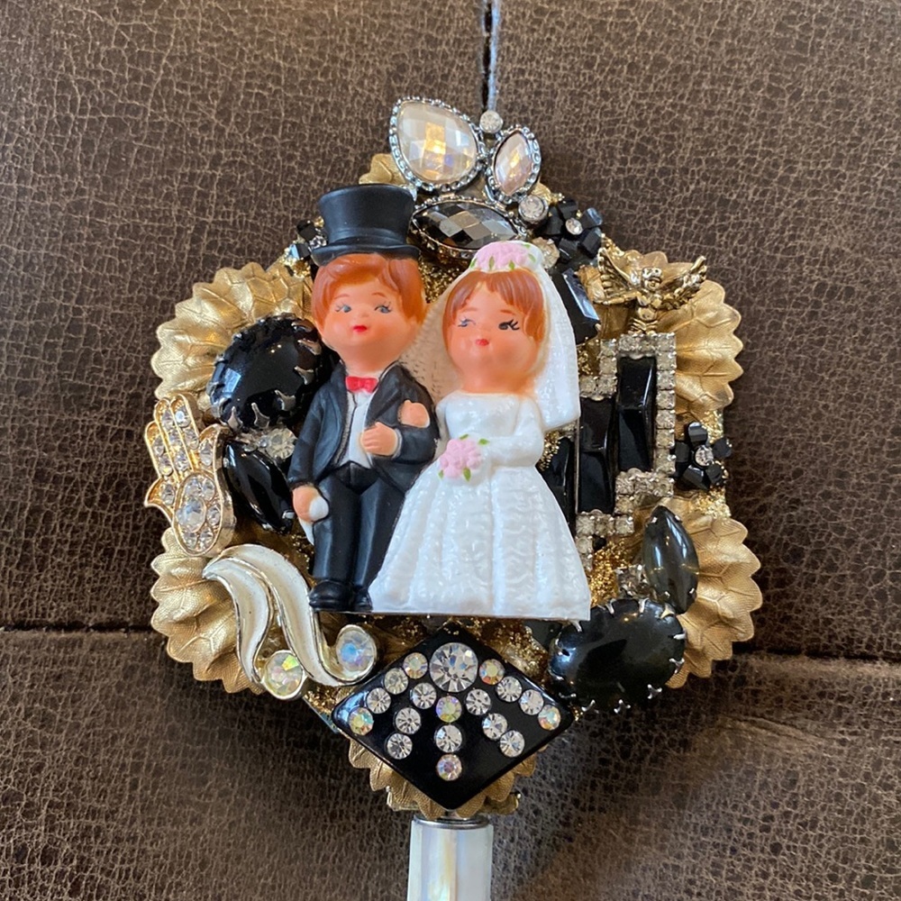 HERE Comes The Bride..Small 3” Hand Mirror.$48